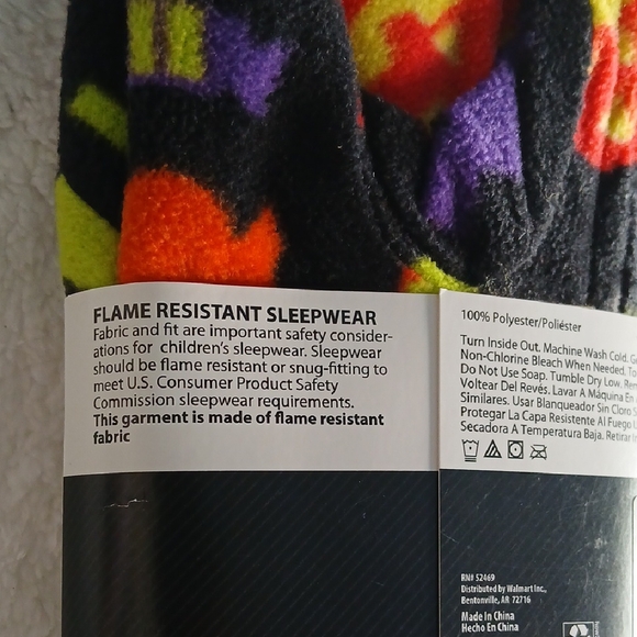 Halloween Onepiece  Sleeper for Infants - Black with Multicolor Accents - Picture 2 of 4